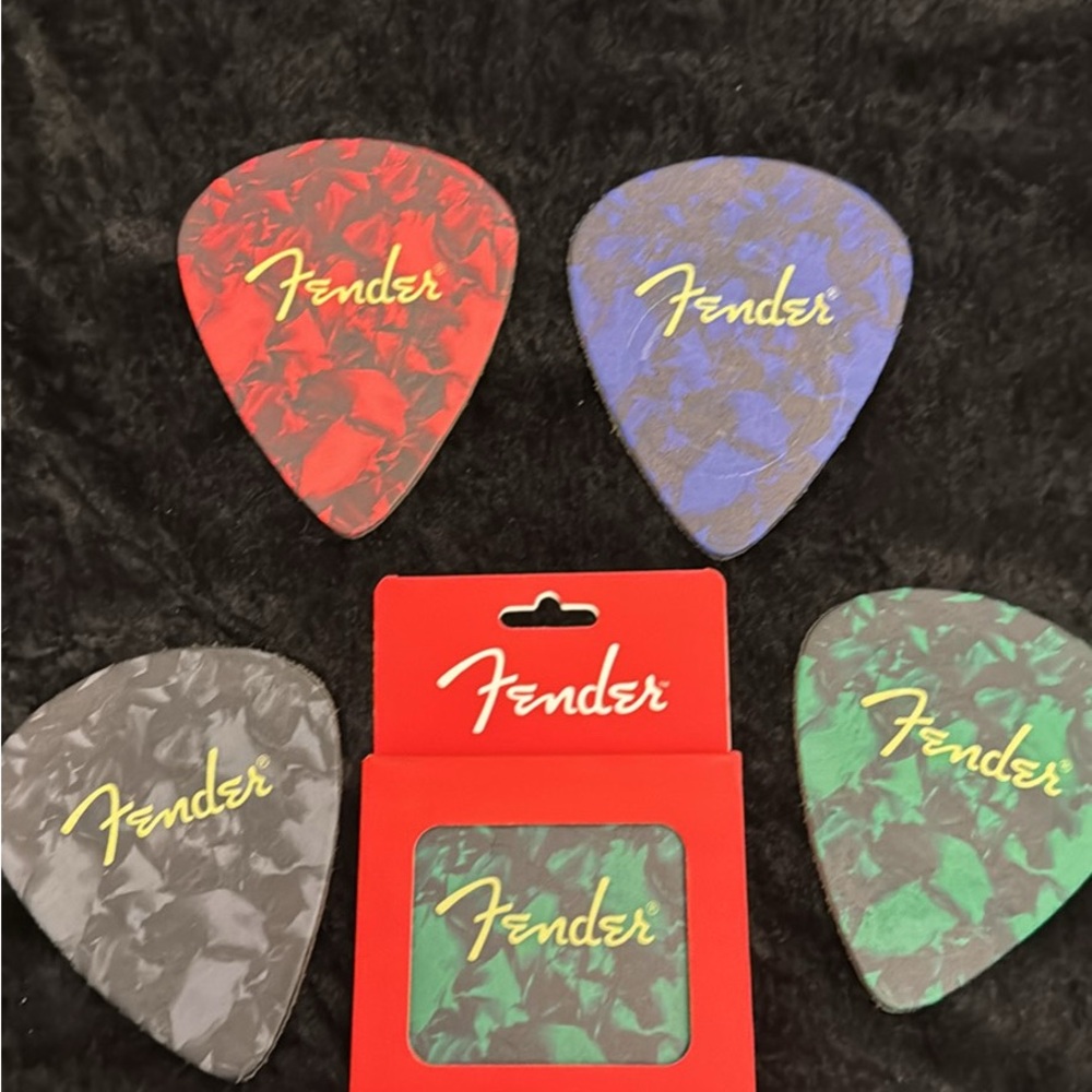 Fender Assorted Color Guitar Picks Coaster Set
